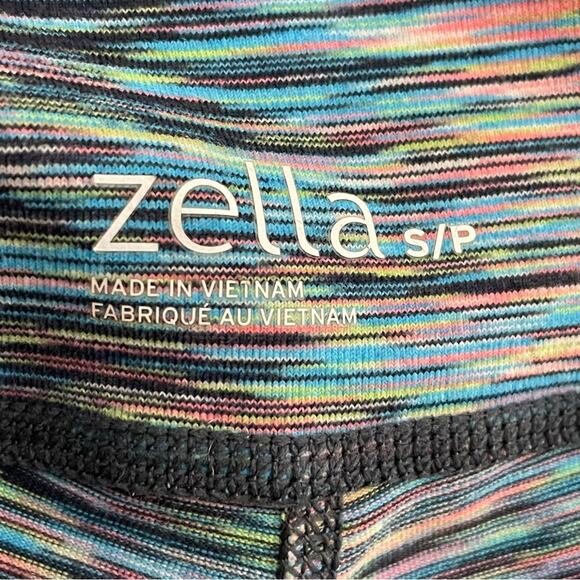 ZELLA rainbow space dye crop leggings with gray mesh panels size small - Picture 4 of 4